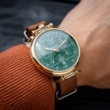 Very Rare! Large mens wrist watch Molnija Masonic (Green)